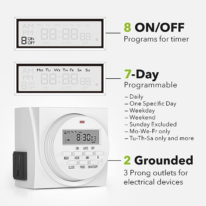 Automatic Timer 7 Day Digital Programmable